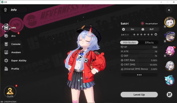 GLOBAL EU|HL 3| 2 SSR Limited [Jiuyuan,Sakiri] & 5 SR [Adler,Edgar,Haniel,Etc]|Selector ON|Female MC|Log Email|Take Email|NTE781