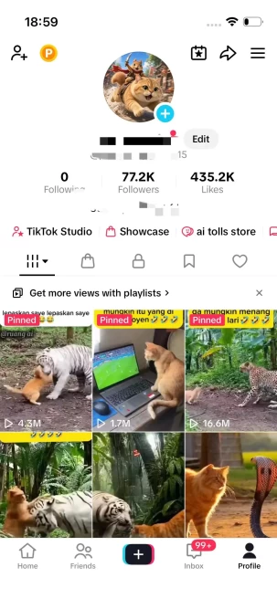 Instanly Delivery/ 77K Real Followers+430K Real Likes/ Tiktok Shop For Creator/ Live Stream/ Full Access