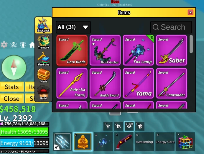 Lvl 2392 Blox Fruits Acc | PERM KITSUNE & BUDDHA | Cyborg V4 | Dark Blade, Fox Lamp, Shark Anchor | Electric Claw