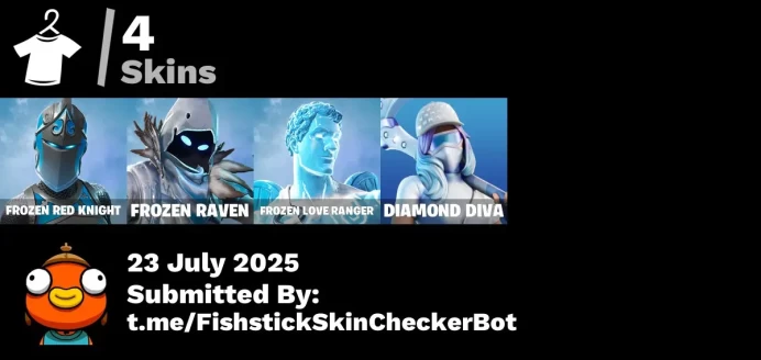 [PC] 4 skins | Merry Mint Axe | Frozen Red Knight | Frozen Raven | Frozen Love Ranger | Diamond Diva | Spectra Protector | Frozen Red Shield | 0