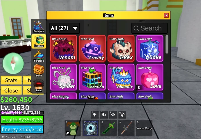 Lvl 1630 Blox Fruits Acc | 5 PERMS (Portal, Mammoth, Buddha, Magma) | Dark Blade | Shark V3 | Dragon Breath