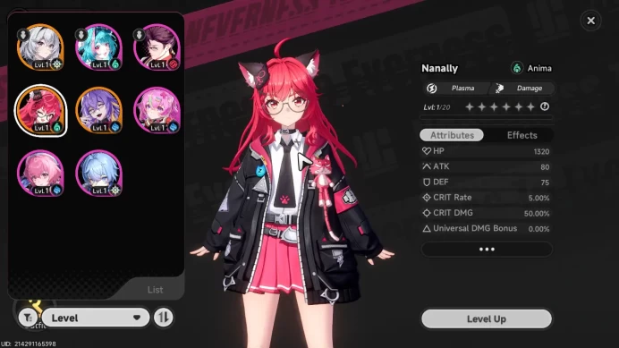 GLOBAL EU|HL 3| 2 SSR (Nanally,Fadia)+1 Selector| 5 SR (MintA2,AdlerA2,HanielA1,etc) |Female MC|Log Email|Take Email (NTE802)