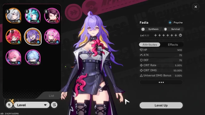 GLOBAL EU|HL 3| 2 SSR (Nanally,Fadia)+1 Selector| 5 SR (MintA2,AdlerA2,HanielA1,etc) |Female MC|Log Email|Take Email (NTE802)