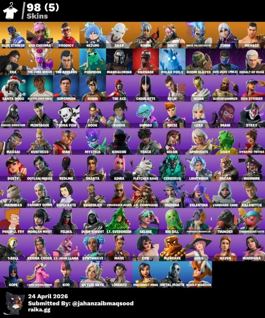 [PC/PSN/XBOX] 98Skins *40 Max styles*| Mandalorian,Sub-Zero(MK3),Superman,Robin,Ziggy,Dupli-Kate,Valentina,Philip J.FRY |Full Access