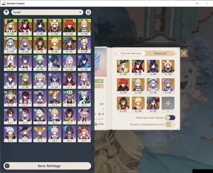 ASIA|AR 55|4 Limited+3(*5Wep)|NaviaC1,Chasca,Clorinde,Arataki |Low Explore Map|Mc Male|TakeMail|Check(GI6065)