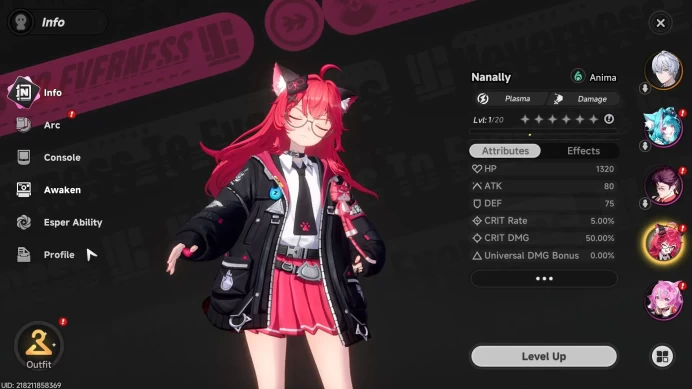 GLOBAL EU|HL 3| 1 SSR (Nanally) + 1 Selector On|5 SR (Edgar A1,Adler A3,Haniel A3,etc)|male MC|Log Email|Take Email (NTE812)