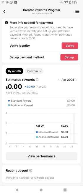 [FRANCE] Fully Monetized Creator Rewards Program Account – 31K Real Followers & 124K Likes | Instant Earnings, Full Access & Good Standing
