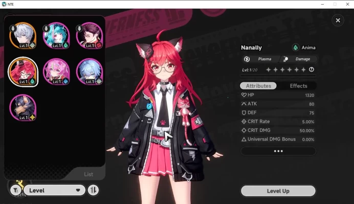 GLOBAL EU |HL 3| 1 SSR Limited Nanally | 5 SR [Mint,Haniel,Adler,Etc] |Selector 44/50|Male MC|Log Email|Take Email(NTE825)