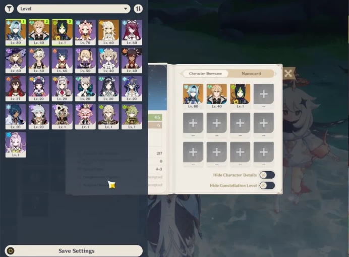 ASIA|AR 45|2 Limited+3(*5WEP)|Varka,Eula+Sign,Tighnari,Etc|Low Explore|Mc Female|TakeMail|Check(GI6104)