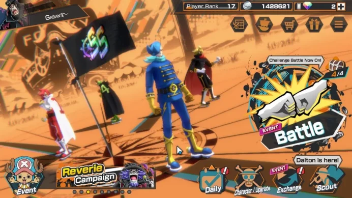 Global|5EX|TFE Monkey D.Luffy,G5 Monkey D.Luffy,T5E Ethanbaron V.Nusjuro,FE Sabo,FZ Zephyr|Rank 17|Bandai|Check(OPBR2338)