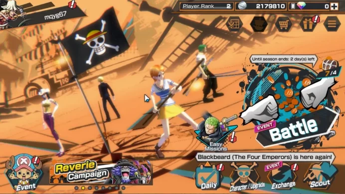 Global|5EX|The4Emperor Teach,WI Trafalgar Law,GP Newgate,Flame Emperor Sabo,BMO Kid & Law|Rank 2|Bandai|Check(OPBR2333)