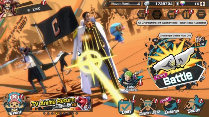 Global|6EX|ASMK[Borsalino],T5Elder Saturn,BP Kuzan,Gear5 Luffy,KOP Roger,T4Emperor Teach|Rank 4|Bandai|CheckSS(OPBR2324)