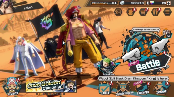Global|5EX|T4Emperor Luffy,BP Kuzan,KOP Roger,NHQ[Sakazuki],FilmZ Zephyr|Rank 21|Bandai|CheckSS(OPBR2323)