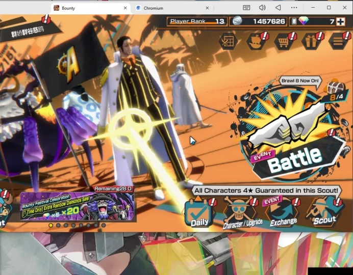 Global|5EX|Bp Kuzan,AMS[Borsalino],Gp Edward Newgate,5 Elders St.Saturn, G5 Monkey D.Luffy|Rank 13|Bandai|CheckSS(OPBR2318)