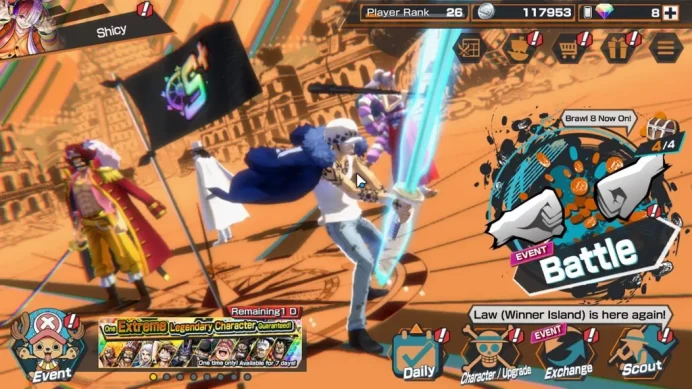 Global|4EX 3MAX|Winner Island Travalgar Law,AF Rob Lucci,KOP Roger,Kaido Son Yamato|Rank26|Bandai|CheckSS(OPBR2316)