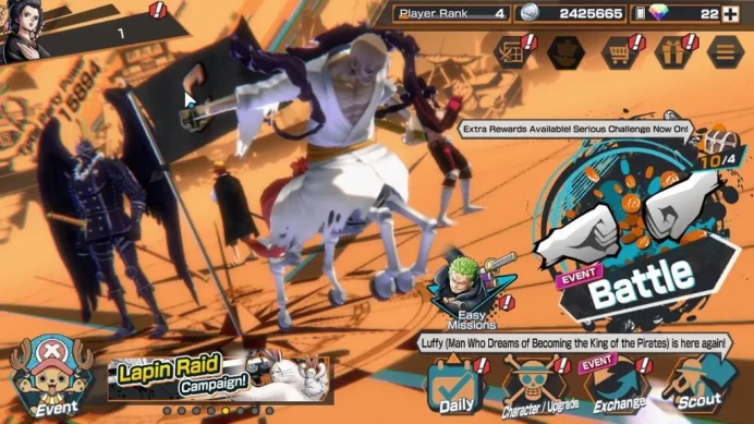 Global|4EX 3|MWDBKP Monkey D.Luffy,Kaido Son Yamato,BMO Kaido,5 Elders St.Ethanborn V.Nusjuro|Rank 4|Bandai|Check(OPBR2260)