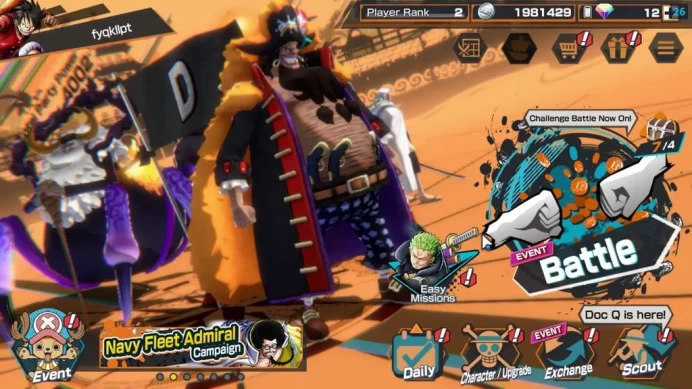 Global|5 EX| AM Sword[Borsalino],T5E St.Jaygarcia,T4E Marshall,Balckbeard Kuzan,GP Edward Newgate|Rank 2|LogBandai|(OPBR2147)