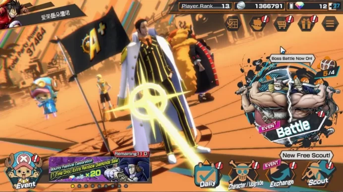 Global| 6 EX| T5E Jaygarcia,T4E Marshall,AMS[Borsalino],RO Roronoa Zoro,KING Gol D.Roger,BP Kuzan|Rank 13|LogBandai|(OPBR2112)