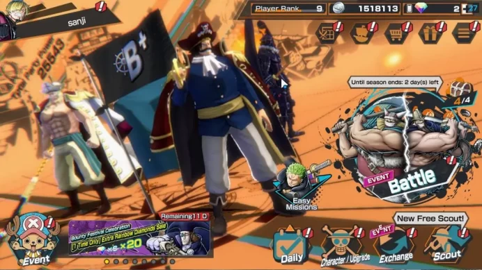 Global| 3 EX| Great Pirate Gol D. Roger,Great Pirate Edward Newgate,Blackbeard Pirates Kuzan |Rank 9| Log Bandai|(OPBR2109)