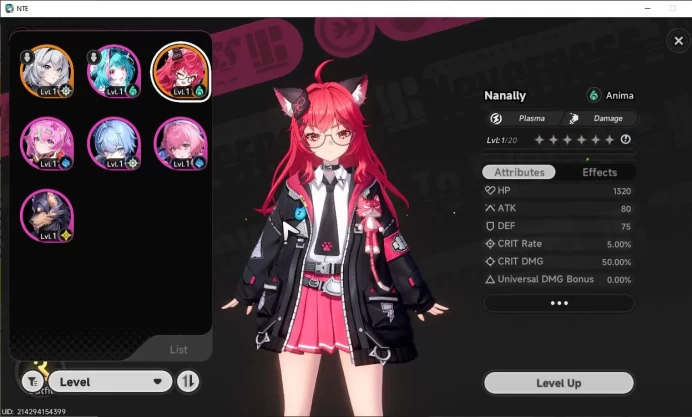 GLOBAL EU |HL 3| 1 SSR Limited Nanally Awaken 1 |5 SR [Skia,Aurelia,Etc]|Selector 40/50|Female MC|Log Email|Take Email(NTE850)