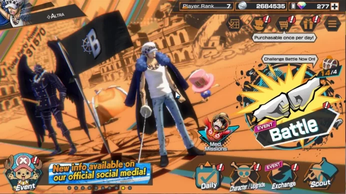 Global|2Ex 1Max|Battle of Monster on Onigashima Kaido,Winner Island Trafalgar Law|Rank 7|Bandai|Check(OPBR2344)