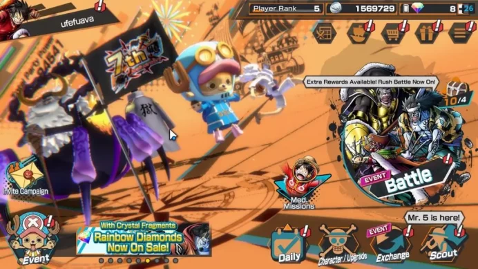Global|3 EX|PB Kuzan,Gear5 Luffy,5Elders Saturn|Rank 5|LogBandai|CheckSS(OPBR1930)