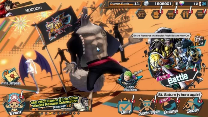 Global| 4 EX|Gear5 D.Luffy,Great Pirate D.Roger,Great Pirate Edward Newgate,Blackbeard Kuzan|Rank 11|LogBandai|CheckSS(OPBR1928)