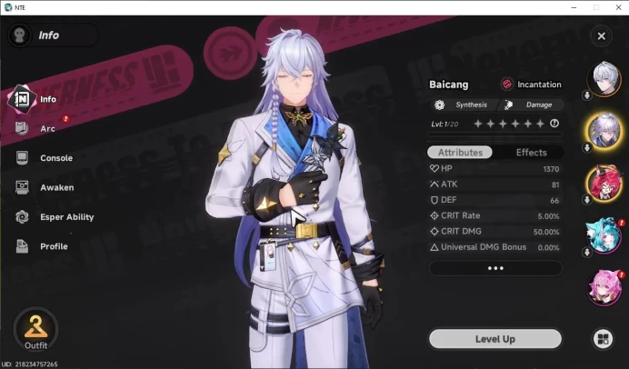 GLOBAL NA |HL 3| 2 SSR Limited Nanally & Baicang |5 SR [Adler,Edgar,Etc]|Selector 43/50|Male MC|Log Email|Take Email|(NTE855)