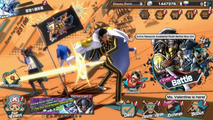 Global|4 EX|TFE Marshall D.Teach,AMS Borsalino,Legendary Hero D.Garp,Blackbeard Kuzan|GF 500+|Rank 5|LogBandai|CheckSS(OPBR1909)