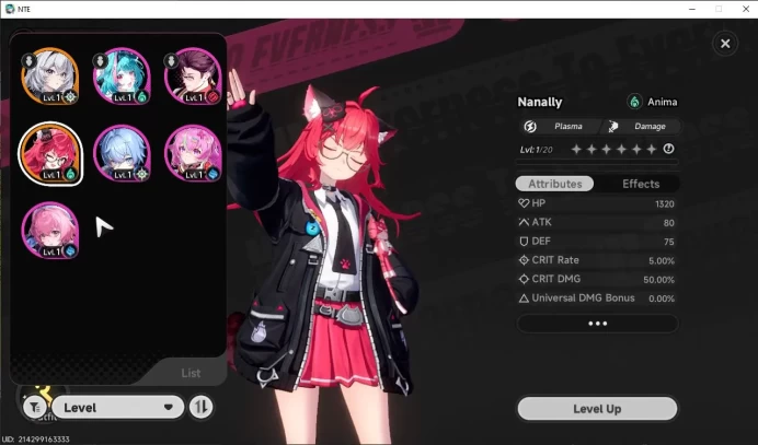 GLOBAL EU |HL 3| 1 SSR Limited Meta Nanally A1 |5 SR [Haniel,Edgar,Etc]|Selector 41/50|Female MC|Log Email|Take Email|(NTE863)
