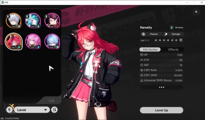 GLOBAL EU |HL 3| 1 SSR Limited Meta Nanally |4 SR [Adler,Haniel,Edgar,Etc]|Selector 36/50|Male MC|Log Email|Take Email|(NTE869)