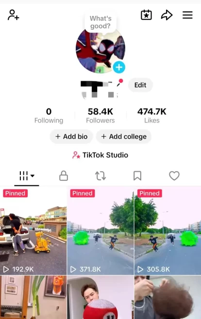 Instanly Delivery/Monetized 58K Followers+440K Likes Account/ Creator Rewards Program Activated/ Full Access