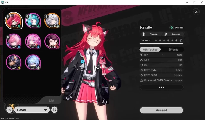 GLOBAL EU |HL 3| 1 SSR Limited Nanally+Car Livery |6 SR [Aurelia,Edgar,Etc]|Selector 40/50|Female MC|Log Email|Take Email|NTE871