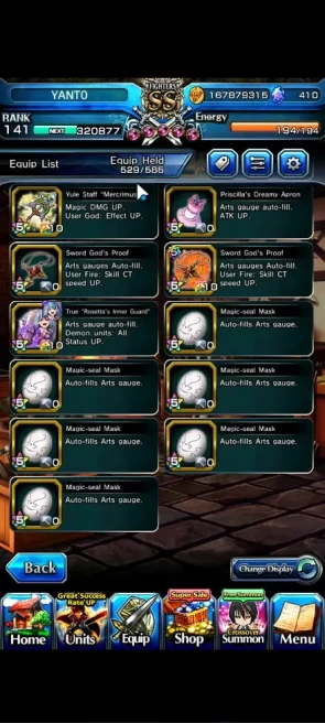 Global|Rank 141|410 cc|24 Ascend+23 TW|[Roy,Saitama,Emiya,S Chloe,Etc]+TW,S Miyu,Isliid,Kirisame,Etc|Lpot 324|Check SS(GS2493)