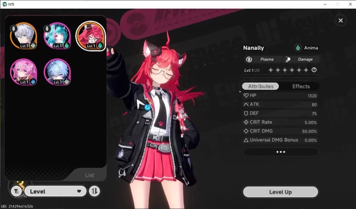 GLOBAL EU |HL 3| 1 SSR Limited Meta Nanally | 3 SR [Haniel,Edgar,Mint]|Selector 40/50|Male MC|Log Email|Take Email|(NTE876)