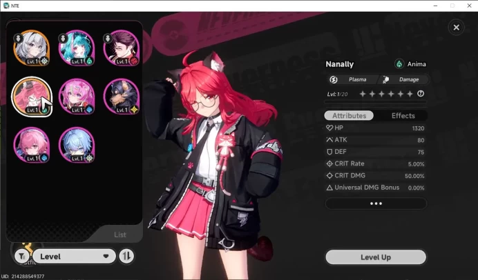 GLOBAL EU |HL 3| 1 SSR Meta Nanally A1 | 6 SR [Adler,Haniel,Edgar,Aurelia,Etc]|Selector ON|Female MC|Log Email|Take Email|NTE881
