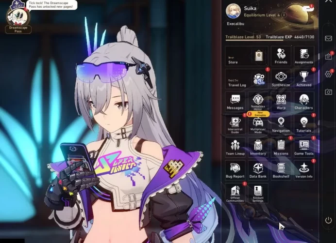 Asia|TL 53|6 Limited|Silver Wolf LV.999+Sign,Sparkle,Huohuo,Dan Heng PT,Robin,Saber|Mc Female|Take Mail|Check SS|(HSR6643)