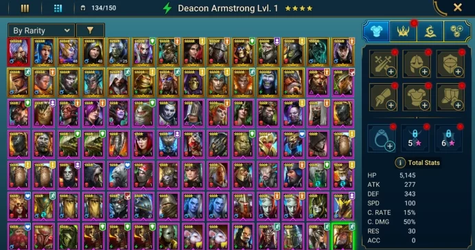 Starter with Mythical - Toshiro : 90k energy / 60 mln coins / Armanz, Gamuran, Robar, Arix, Ninja + 20 Login Legendaries