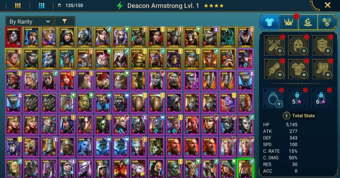 Starter with Mythical - Lady Mikage : 93k energy / 63 mln coins / Shu-Zhen, Opardin, Cillian, Arix, Ninja + 20 Login Legendaries