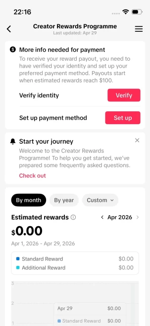 Instanly Delivery/Monetized 54K Real Followers+220K Real Likes Account/ Creator Rewards Program Activated/ Full Access
