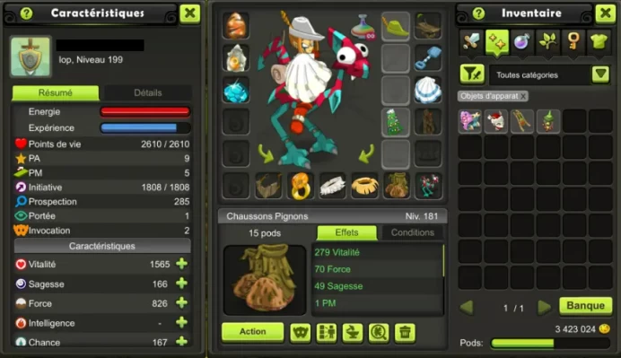 IOP 199 (90% XP)-(STEUF Terre/SKINS/PARCHO/3200 Succes/METIERS 100/Valeur BANK/ 3M5 KAMAS CASH) TILIWAN !! Jamais Certifie, 100% Safe.