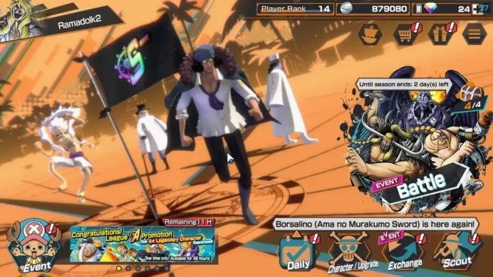 Global|7 META EX|TEF Luffy,FE Sabo,BlackBeard Kuzan,Great Pirate D Roger,Rob LuCci Etc|Rank 14|Log Bandai|Check SS(OPBR1199)