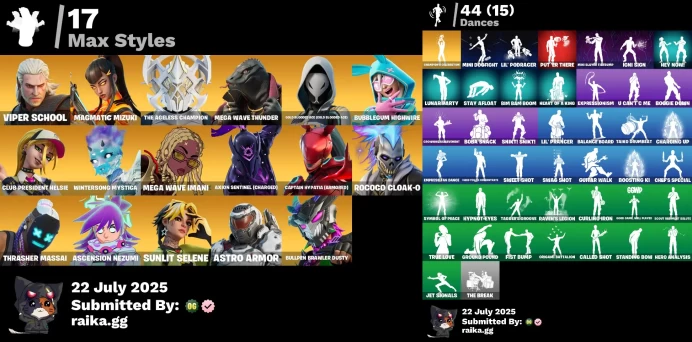 [Rent Cheap Accounts for 14 Days] 53 skins | FNCS Defender | Final Count | Maceball Bat | Champion's Celebration | Aura | Son Goku NSL48