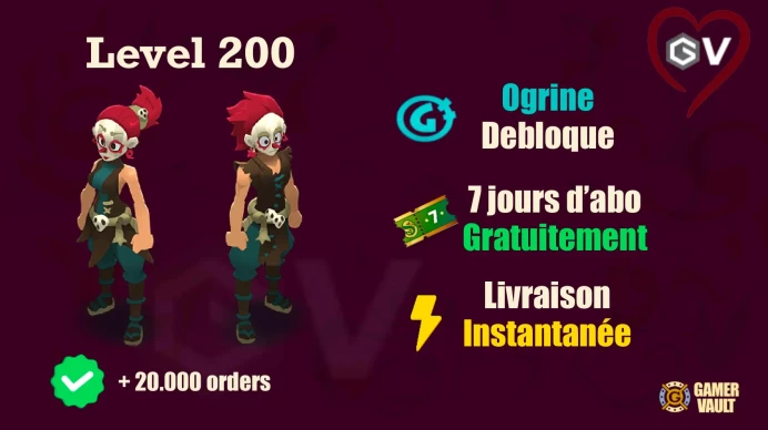 Rafal Zobal Niveau 200 Livraison instantanée + 7 Jours Abonnement Bonus - Niveau 203 - LVL 203 - Compte UP à la main