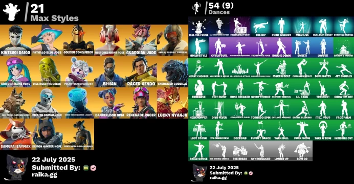 [Rent Cheap Accounts for 14 Days] 52 skins | Renegade Raider | Surf Witch | Captain Phasma | Apprentice Evie | Tectonic Komplex 