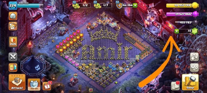TH 18 Max, 7 Equipment Epic, Hero Max, Wall Max, Defense max , 1 skin map ,6 skin Hero, Warranty Lifetime