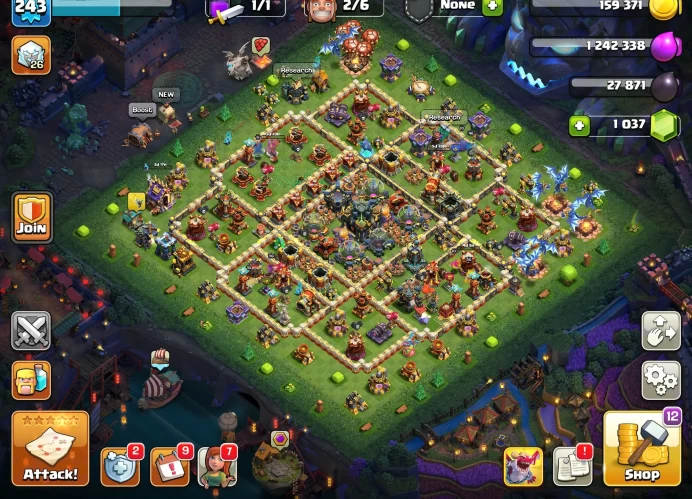 T42-TH17-XP 243 BK95 AQ96 GW70 RC46 Milions 71+Full Maxed Builders Base+Nice Skins Hero+Nice Troop+Good Wall