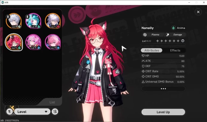 GLOBAL EU |HL 3| 2 SSR Limited Nanally, Baicang |5 SR Aurelia,Haniel,Mint|Selector 43/50|Male MC|Log Email|Take Email(NTE894)