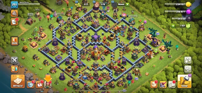 T38-TH16-XP 250 BK85 AQ95 GW70 RC39 Milions 71-Magic Items+Skins Dragon+1.900 Gems+Nice Troops