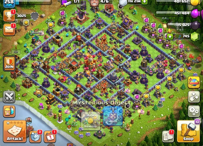 T34-TH16-2.114 Medal War League-XP 258 BK89 AQ90 GW68 RC41 Milion 71-Nice Troops+Good Magic Items+Skins Hero+Good Base